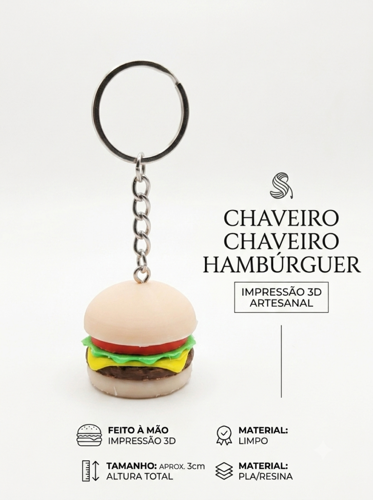 Hamburguer chaveiro