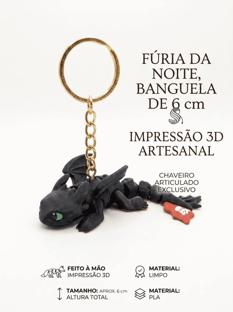 Fúria da Noite Banguela chaveiro