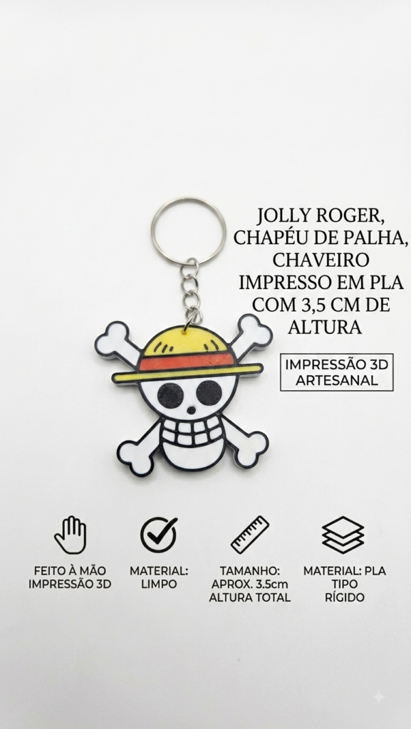 Jooly Roger Chapéus dee Palha Chaveiro