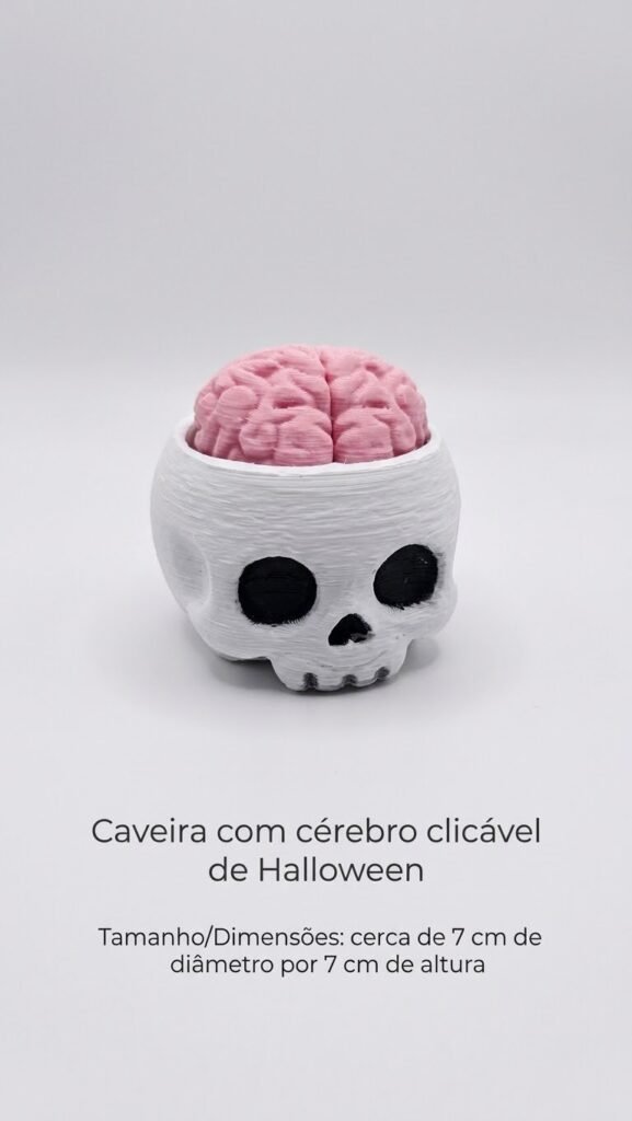 Caveira com cérebro clicável